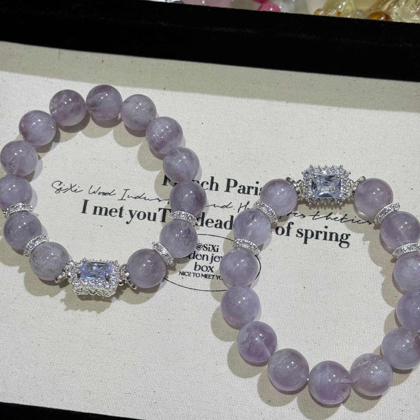 New natural lavender amethyst single circle bracelet for men and women bracelet small fresh high-grade jewelry