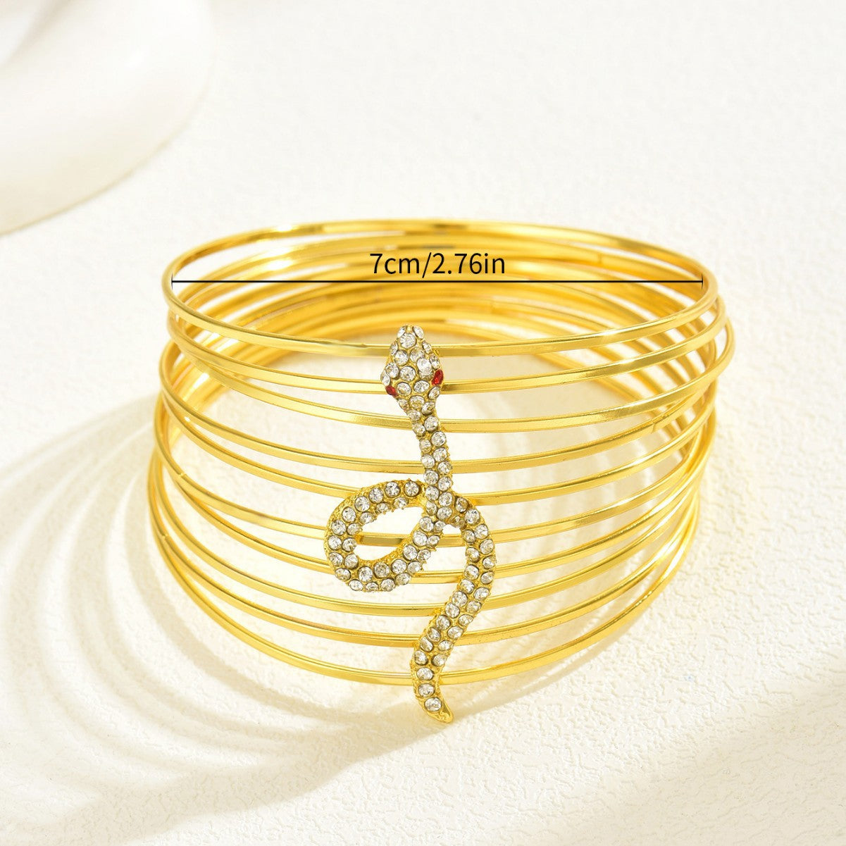 Hip hop style multi-layer design bracelet small spirit snake diamond advanced sense bracelet