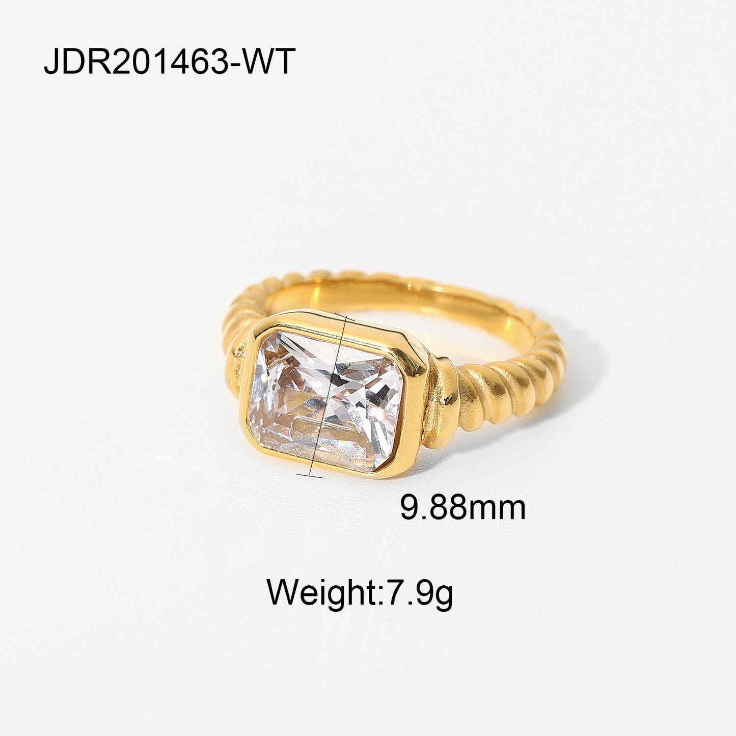 Zircon ring 18K gold plated motifs ring rings ring jewelry for women rings