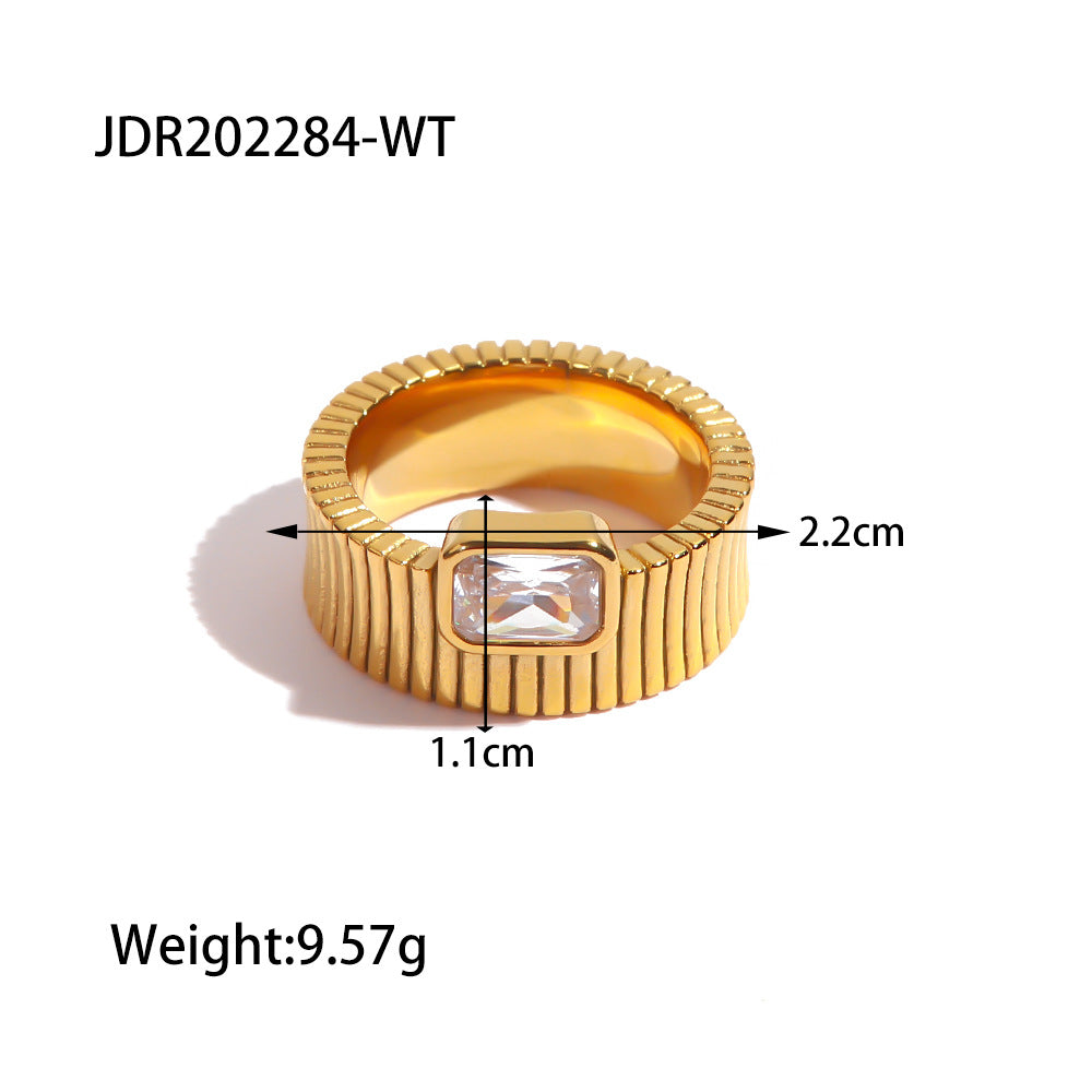 Zircon ring 18K gold plated motifs ring rings ring jewelry for women rings